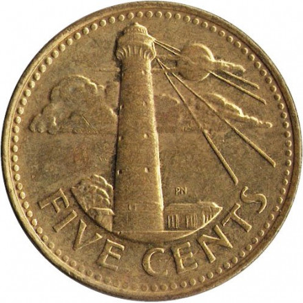 Барбадос 5 центов 1998
