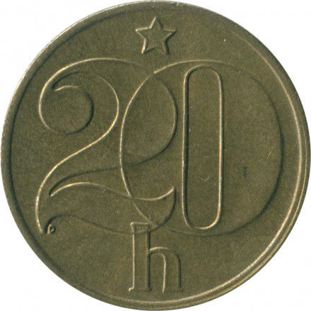 Чехословакия 20 геллеров 1987 год