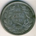 Чили 1 песо 1921 год