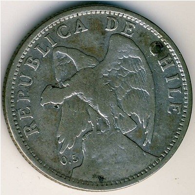Чили 1 песо 1921 год