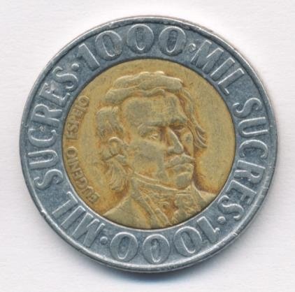 Эквадор 1000 сукре 1996 год