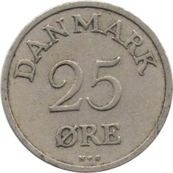 Дания 25 эре 1949 год - Король Фредерик IX