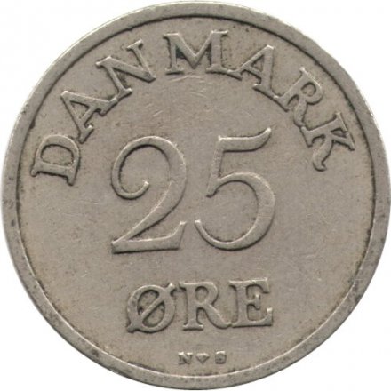 Дания 25 эре 1949 год - Король Фредерик IX