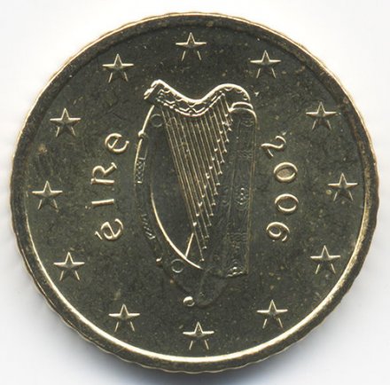 Ирландия 50 евроцентов 2006 год - Кельтская арфа