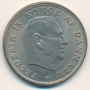 Дания 5 крон 1962 год