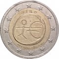 Ирландия 2 евро 2009 год - 10 лет валютному союзу