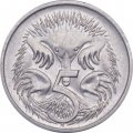 Австралия 5 центов 1989 год - Ехидна