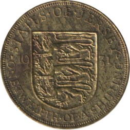 Монета Джерси 1/12 шиллинга 1931 год
