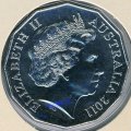 Австралия 50 центов 2011 год - 60-летие национальной службы