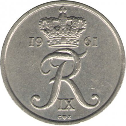 Дания 25 эре 1961 год