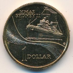 Австралия 1 доллар 2000 год - Корабль HMAS Sydney II