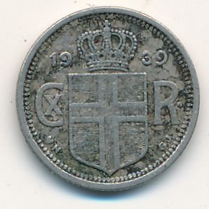 Исландия 10 эйре 1939 год