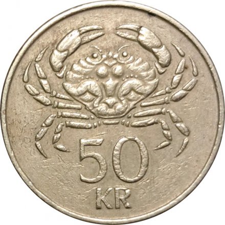 Исландия 50 крон 1992 год - Краб