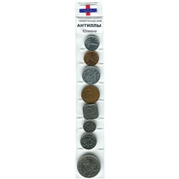 Набор из 8 монет Антильские острова 1970-1984 год - Юлиана