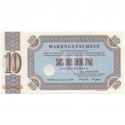 Германия 10 марок 1958 год - ФРГ - UNC