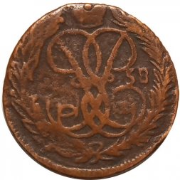 Денга 1758 год Елизавета Петровна (1741 - 1762) - VF