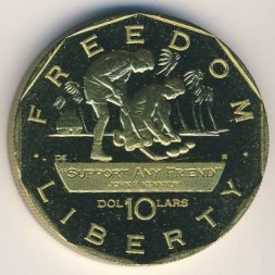 Маршалловы острова 10 долларов 1995 год
