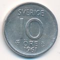 Швеция 10 эре 1961 год - Король Густав VI Адольф (TS)