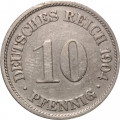 Германия 10 пфеннигов 1904 год (F)