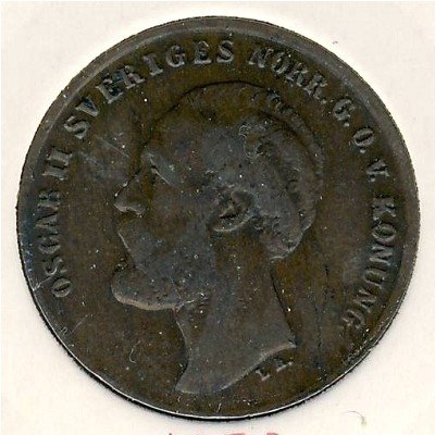 Швеция 1 эре 1873 год