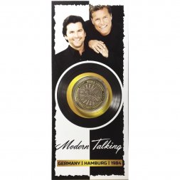«Modern Talking» - Гравированная цветная монета 10 рублей в буклете