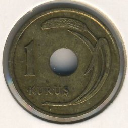 Турция 1 куруш 1950 год