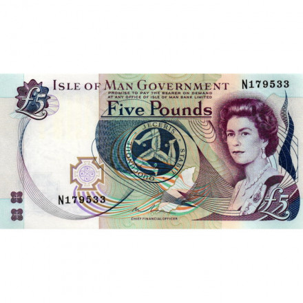 Остров Мэн 5 фунтов 2015 год UNC