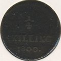 Швеция 1/4 скиллинга 1800 год