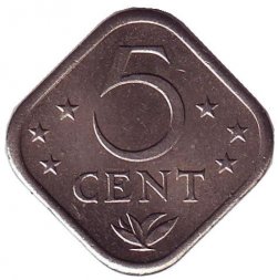 Антильские острова 5 центов 1978 год - Герб