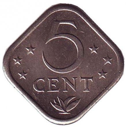 Антильские острова 5 центов 1978 год - Герб