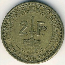 Монако 2 франка 1926 год