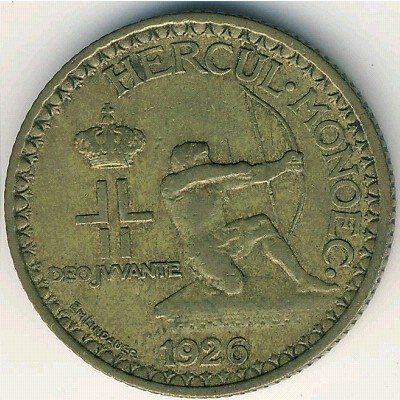 Монако 2 франка 1926 год