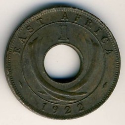 Монета Восточная Африка 1 цент 1922 год