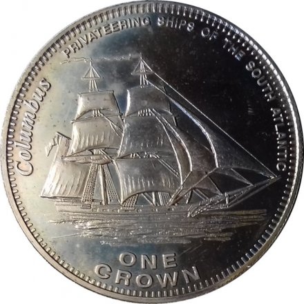 Тристан-да-Кунья 1 крона 2006 год - Каперские суда Южной Атлантики. Columbus