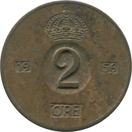 Швеция 2 эре 1956 год