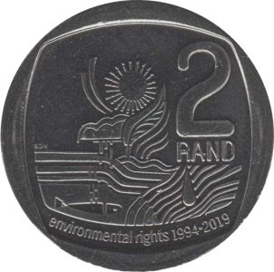 ЮАР 2 рэнда 2019 год - 25 лет конституционной демократии в Южной Африке - Экологическое право