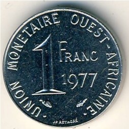 Западная Африка 1 франк 1977 год