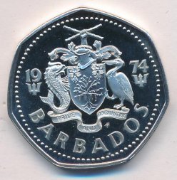 Барбадос 1 доллар 1974 год