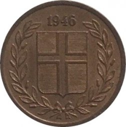 Исландия 1 эйре 1946 год