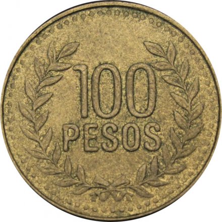 Колумбия 100 песо 2011 год