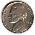 США 5 центов 1962 год - Томас Джефферсон (без отметки МД)
