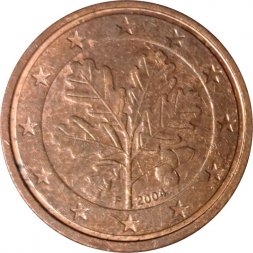 Германия 2 евроцента 2004 год (F)