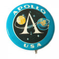 Значок СССР Apollo USA. Полет на луну