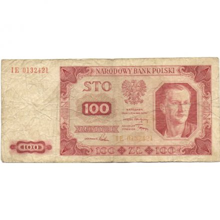 Польша 100 злотых 1948 год - VG