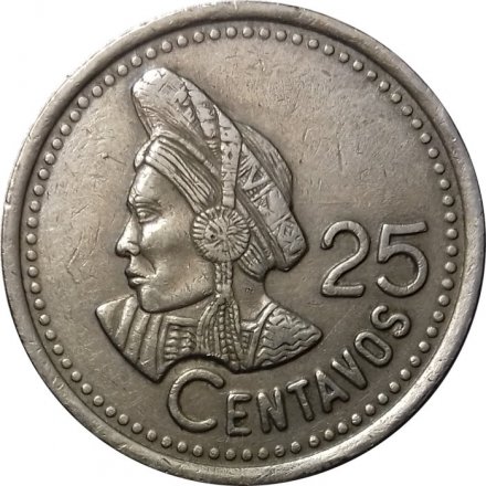 Гватемала 25 сентаво 1996 год