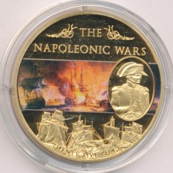 Монета Остров Святой Елены 25 пенсов 2013 Наполеоновские войны. Морские сражения