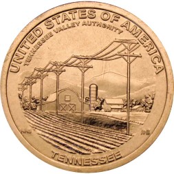 США 1 доллар 2022 год - Американские инновации - Администрация долины реки Теннесси (D)