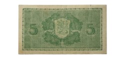 Финляндия 5 марок 1939 год - водяные знаки розы - Litt.D - 1942-1945 годов выпуска - VF