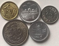 Набор из 5 монет Пакистан 1981 - 2015 год