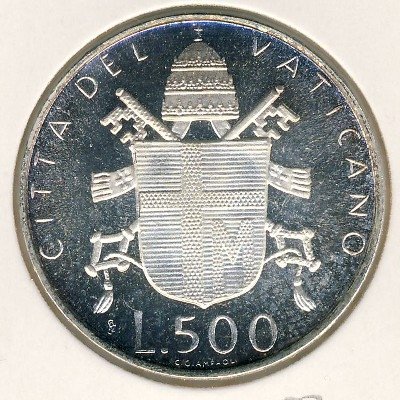 Ватикан 500 лир 1979 год